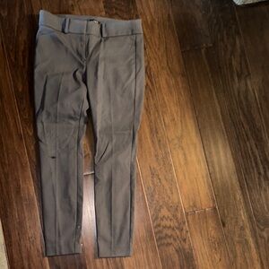 LOFT Gray Dress Pants with Flat Front Design